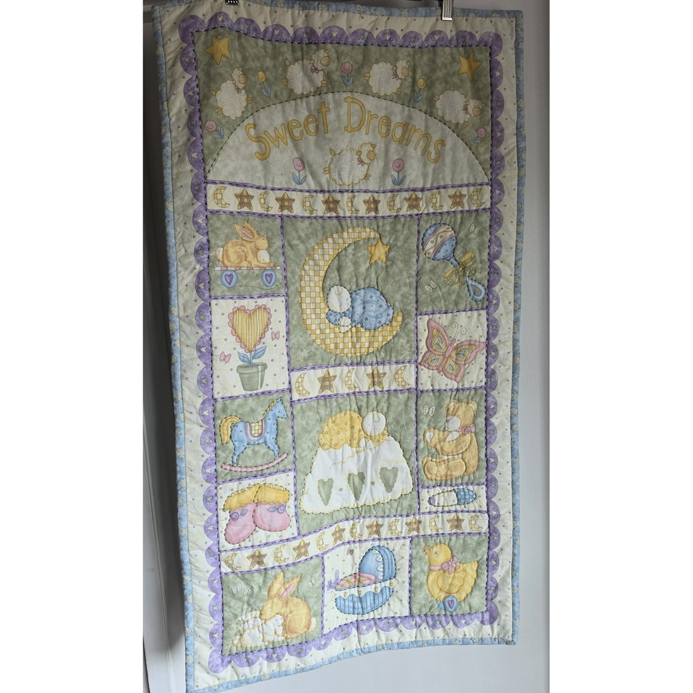 Nursery Wall Quilt Multicolor Baby Room Decor Hanging Art Patchwork